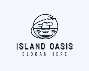 Island Plane Courier logo design