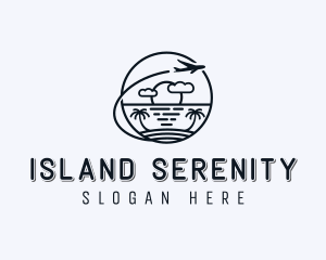 Island Plane Courier logo design