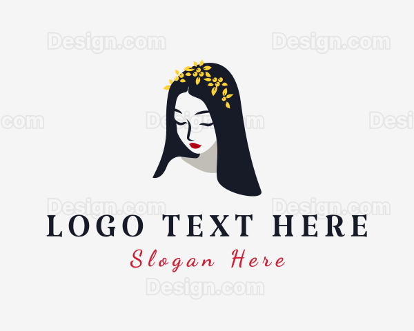 Flower Crown Lady Logo