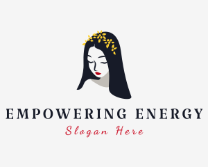 Flower Crown Lady logo design