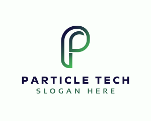 Gradient Tech App Letter P logo design