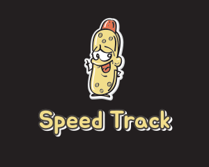 Hot Dog Mascot logo