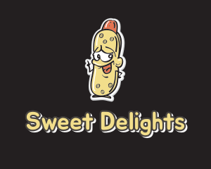 Hot Dog Mascot logo