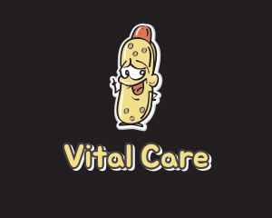 Hot Dog Mascot logo