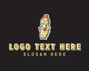 Hot Dog Mascot logo