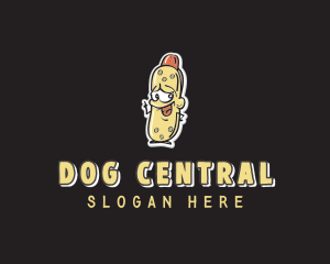 Hot Dog Mascot logo design