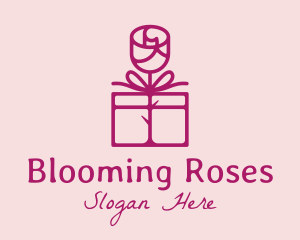 Rose Box Gift  logo design