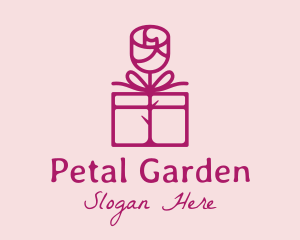 Rose Box Gift  logo design