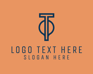 Modern Business Letter T  logo