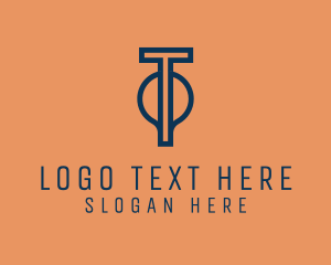 Modern Business Letter T  Logo