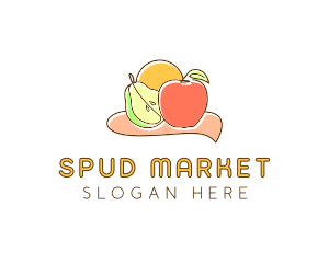 Fruit Food Grocery logo design