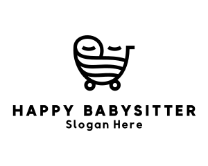 Mom Baby Carriage logo design