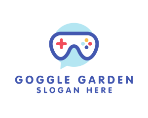 Goggle Message Gaming logo design