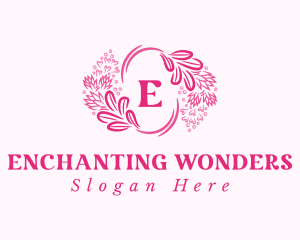 Floral Wreath Cosmetics logo design