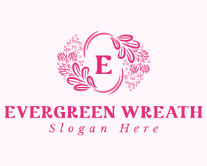 Floral Wreath Cosmetics logo design