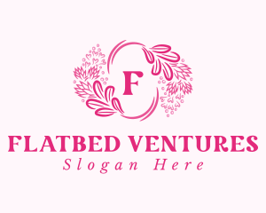 Floral Wreath Cosmetics logo design