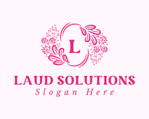 Floral Wreath Cosmetics logo design