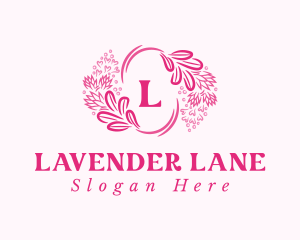 Floral Wreath Cosmetics logo design