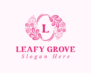 Floral Wreath Cosmetics logo design