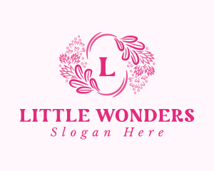 Floral Wreath Cosmetics logo design