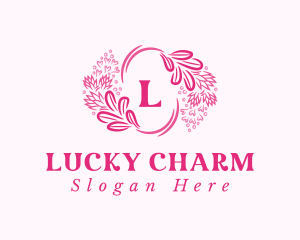 Floral Wreath Cosmetics logo design