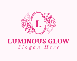 Floral Wreath Cosmetics logo design