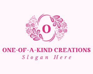 Floral Wreath Cosmetics logo design