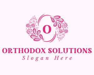 Floral Wreath Cosmetics logo design