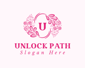 Floral Wreath Cosmetics logo design