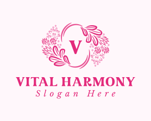 Floral Wreath Cosmetics logo design