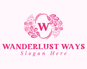 Floral Wreath Cosmetics logo design