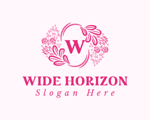 Floral Wreath Cosmetics logo design