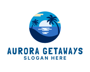 Beach Holiday Getaway logo design