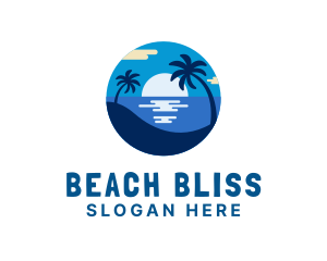 Beach Holiday Getaway logo design