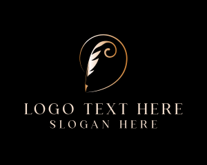 Golden Feather Pen logo