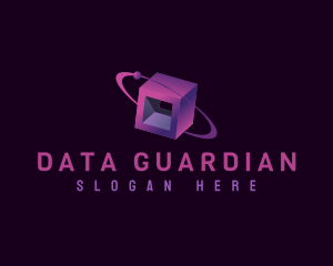 Data Network Cube  logo design