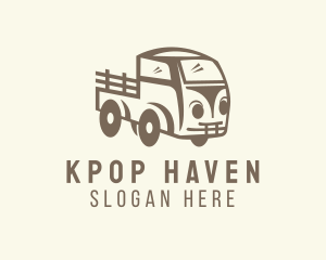 Old Farm Truck Transportation logo design