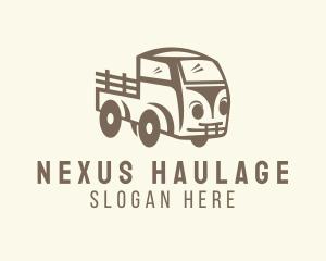 Old Farm Truck Transportation logo design