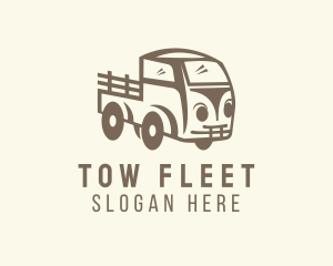 Old Farm Truck Transportation logo design