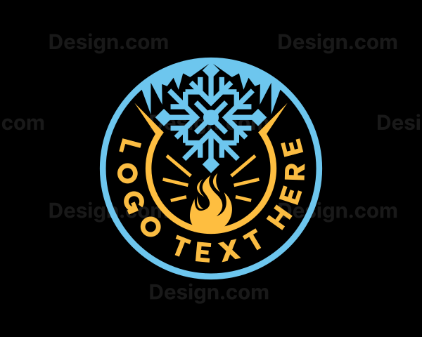 Fire Ice Element Logo