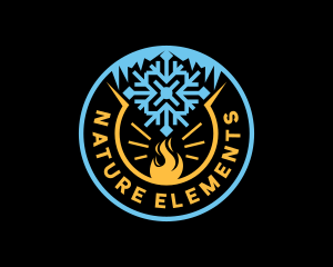 Fire Ice Element logo design