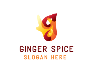 Chili Flaming Letter G logo design