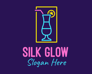 Cocktail Neon Bar logo design