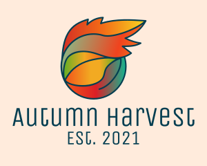 Colorful Autumn Leaf  logo