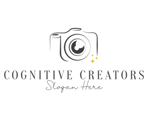 Line Art DSLR Photography  logo design