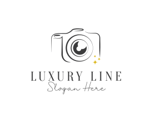 Line Art DSLR Photography  logo design