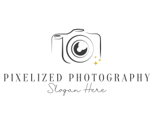 Line Art DSLR Photography  logo design