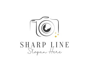 Line Art DSLR Photography  logo design