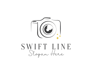 Line Art DSLR Photography  logo design