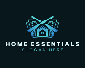 Pressure Washer Housekeeping logo design